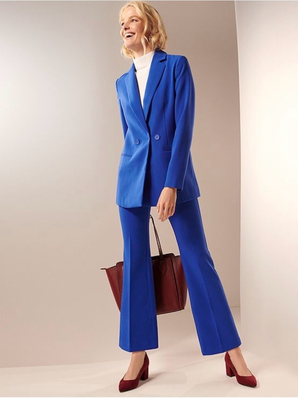 Tailored Royal Blue Women's Suit Pants (size 14)